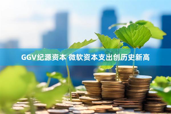 GGV纪源资本 微软资本支出创历史新高